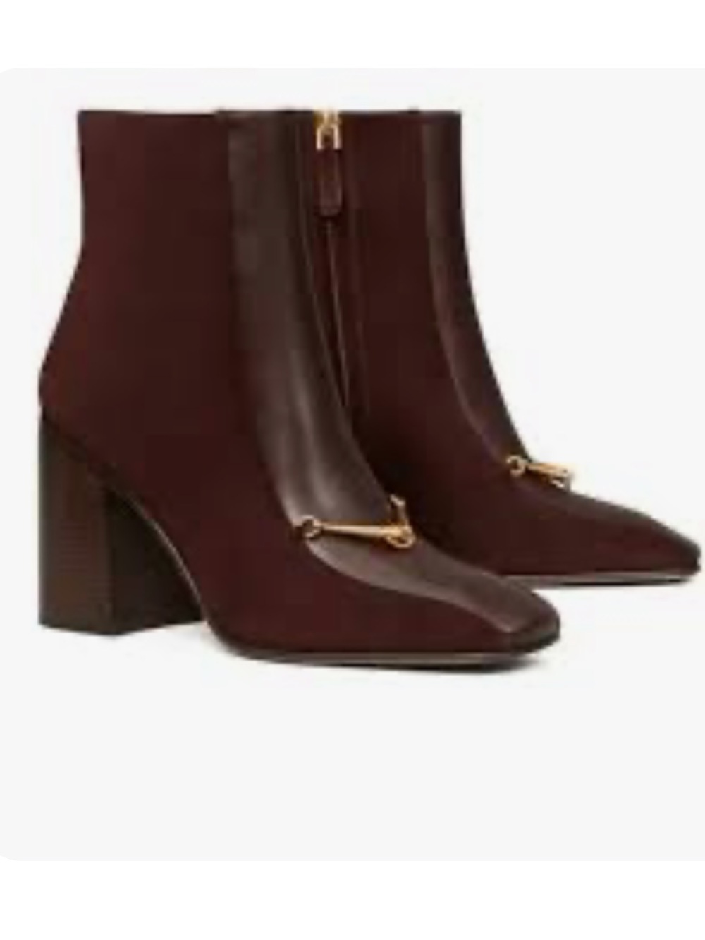 Tory Burch Equestrian link boot in chocolate brown suede